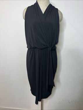 MICHAEL Michael Kors Versatile Black Sleeveless Wrap Dress